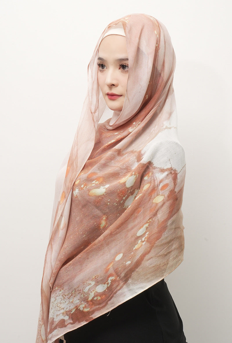 OLIVA Marbled Print Hijab