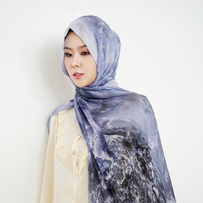OLIVA Marbled Print Hijab