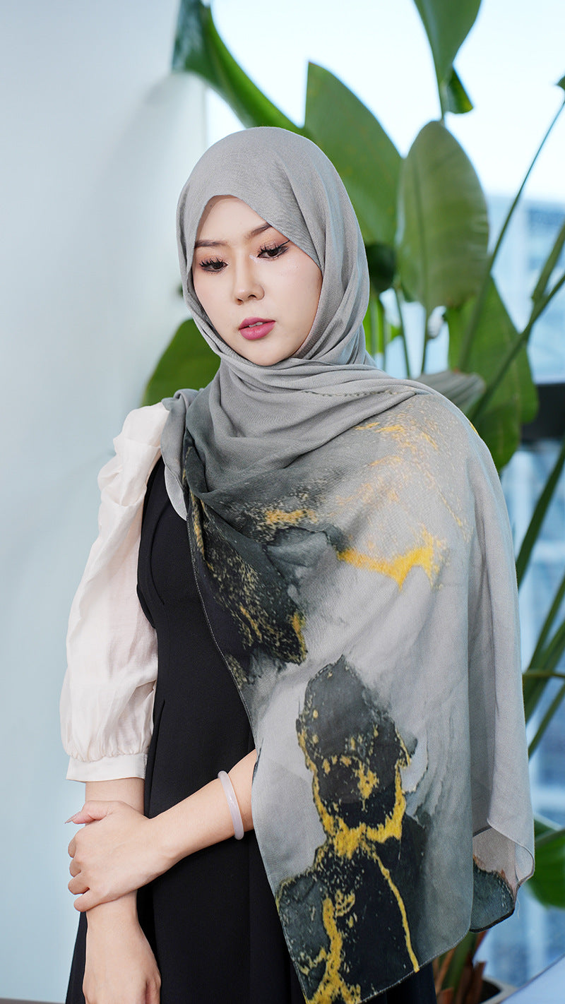 OLIVA Marbled Print Hijab