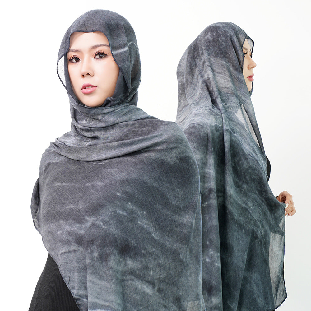 OLIVA Marbled Print Hijab