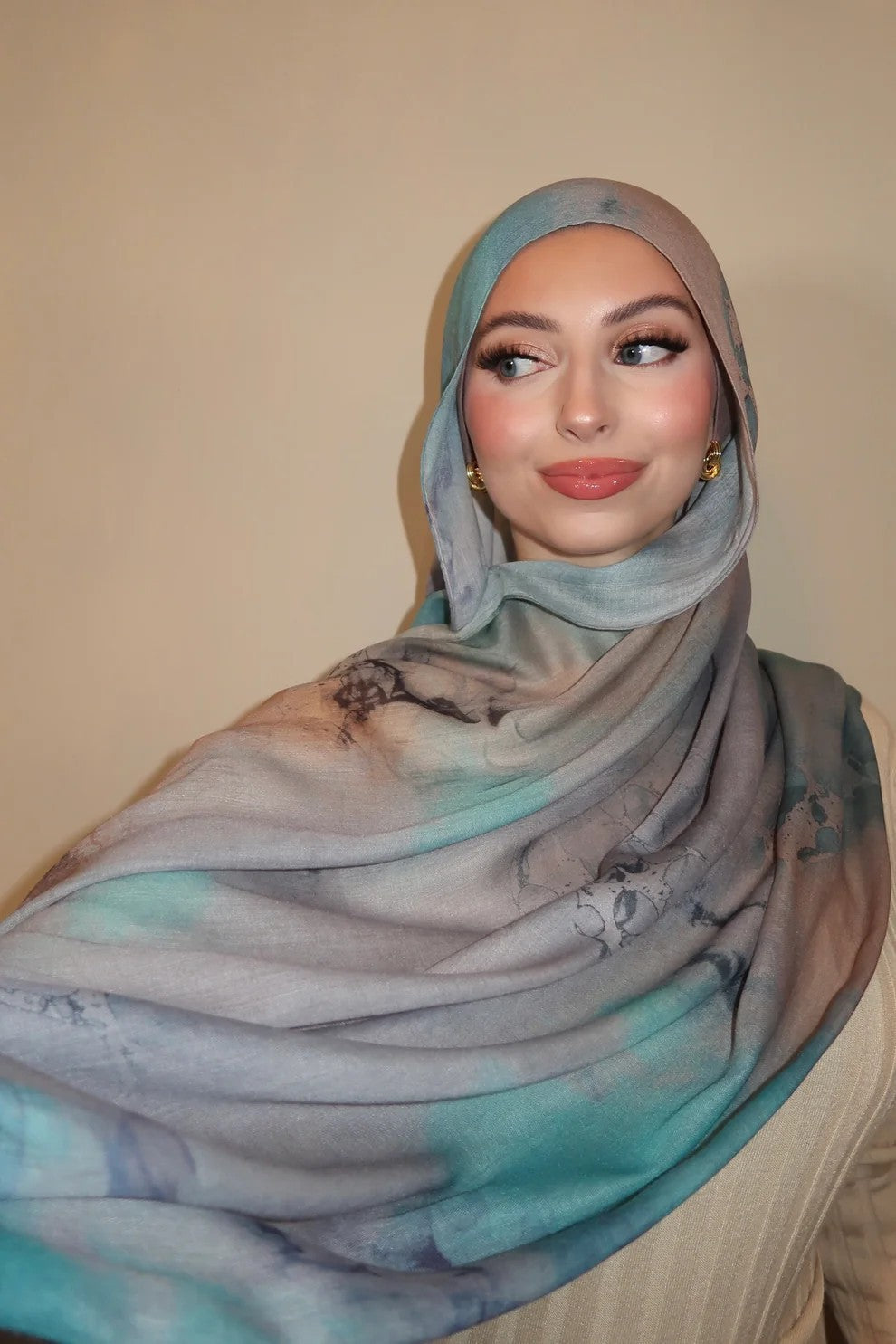 OLIVA Mosaic Print Scarf