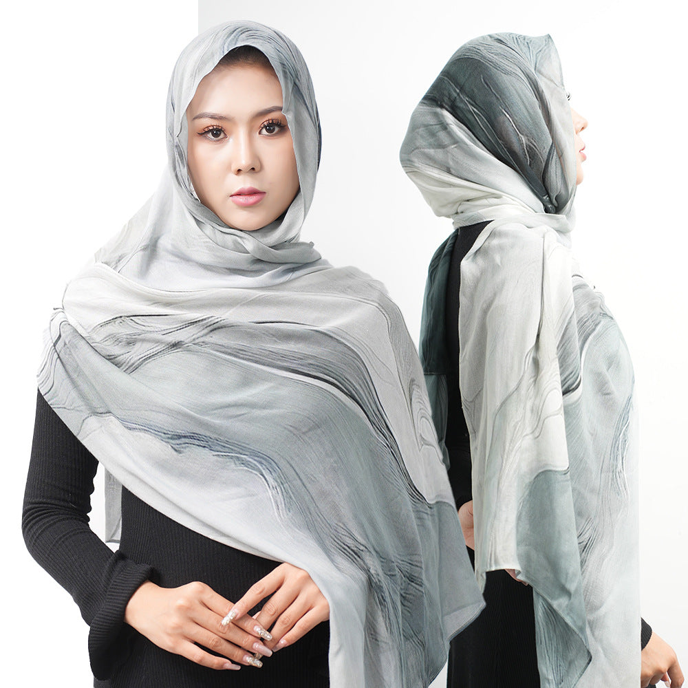 OLIVA Marbled Print Hijab