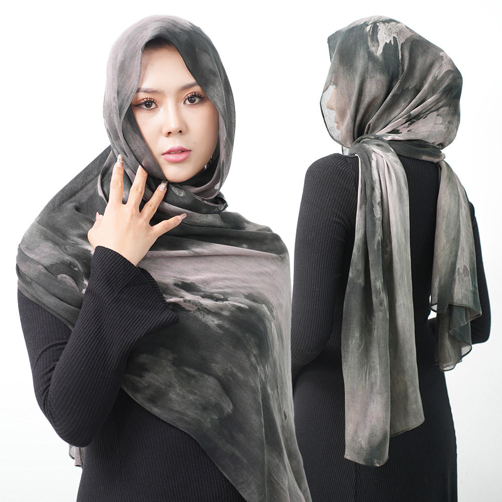 OLIVA Marbled Print Hijab