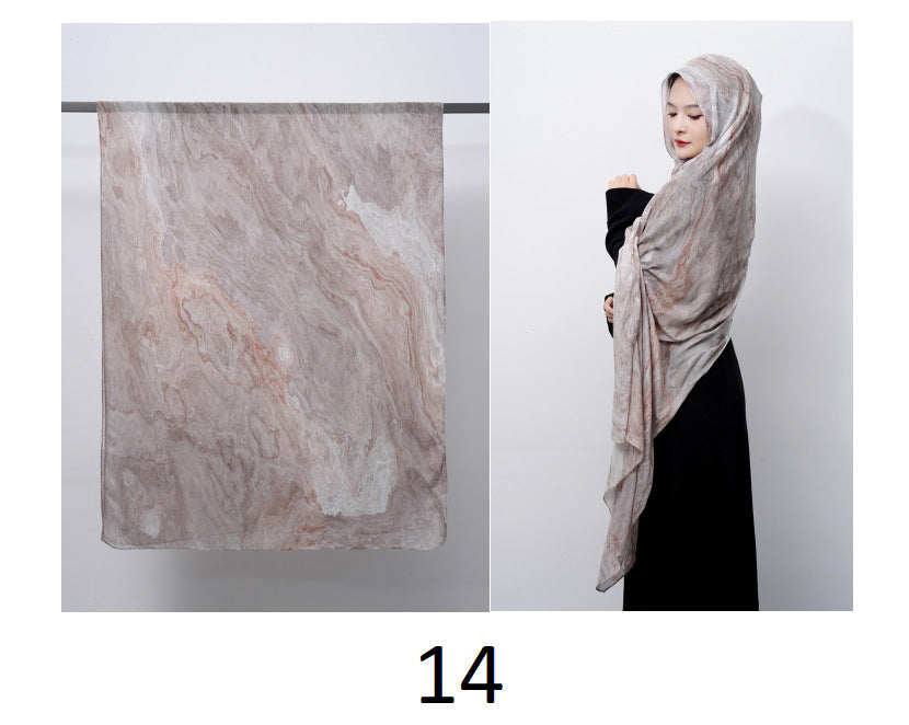 OLIVA Marbled Print Hijab