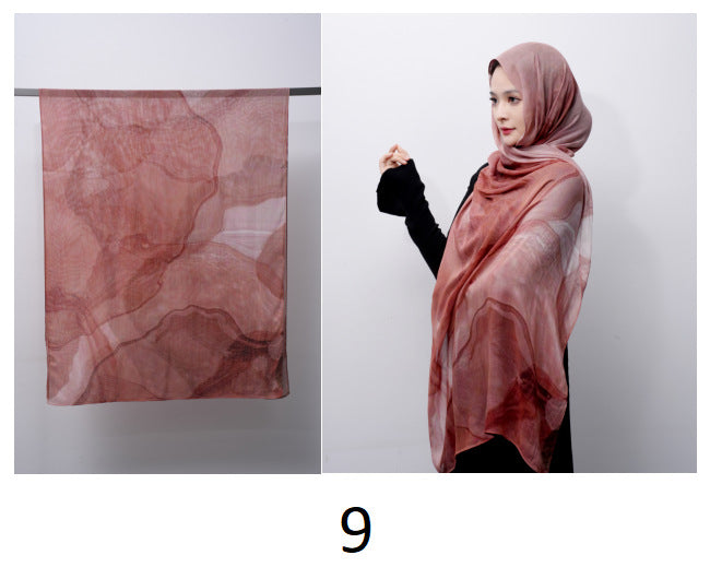 OLIVA Marbled Print Hijab
