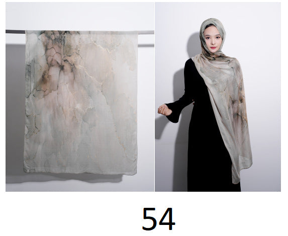 OLIVA Marbled Print Hijab
