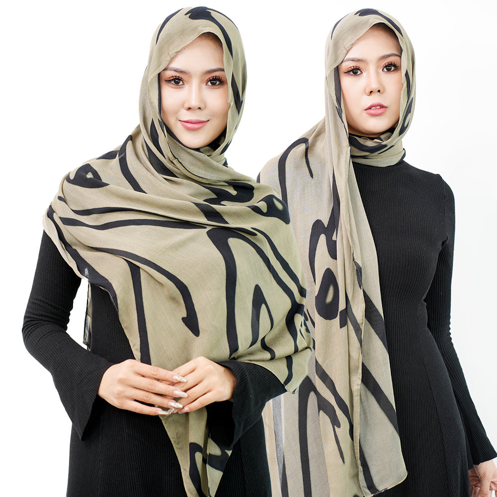 OLIVA Marbled Print Hijab
