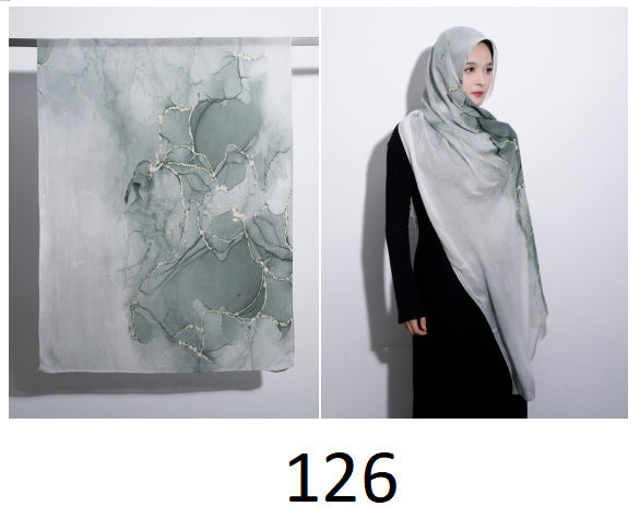 OLIVA Marbled Print Hijab
