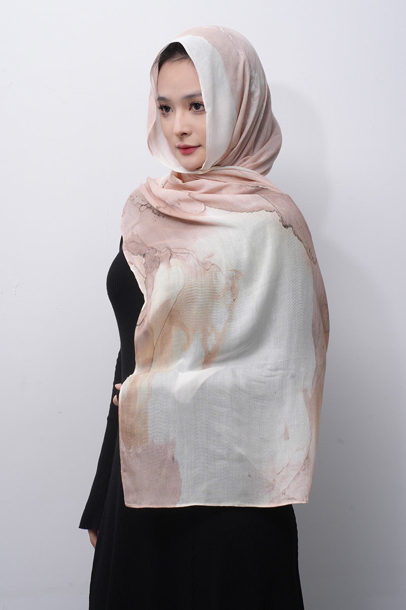 OLIVA Marbled Print Hijab