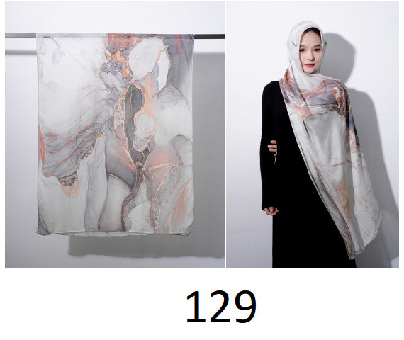 OLIVA Marbled Print Hijab