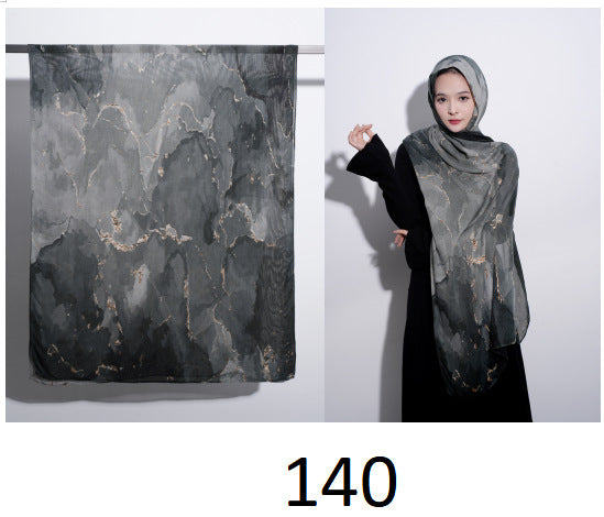 OLIVA Marbled Print Hijab