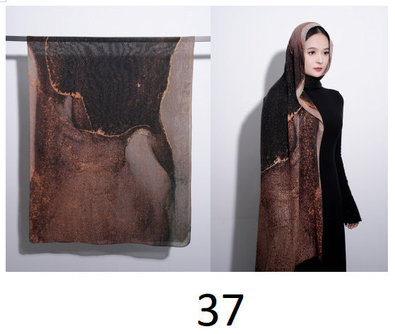 OLIVA Marbled Print Hijab