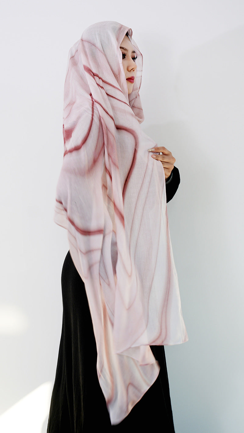 OLIVA Marbled Print Hijab