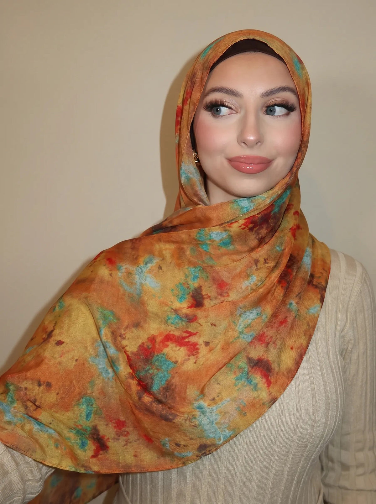 OLIVA Mosaic Print Scarf
