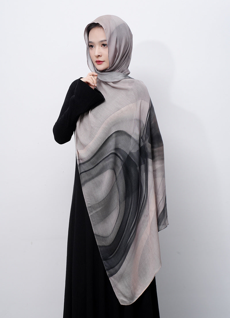 OLIVA Marbled Print Hijab