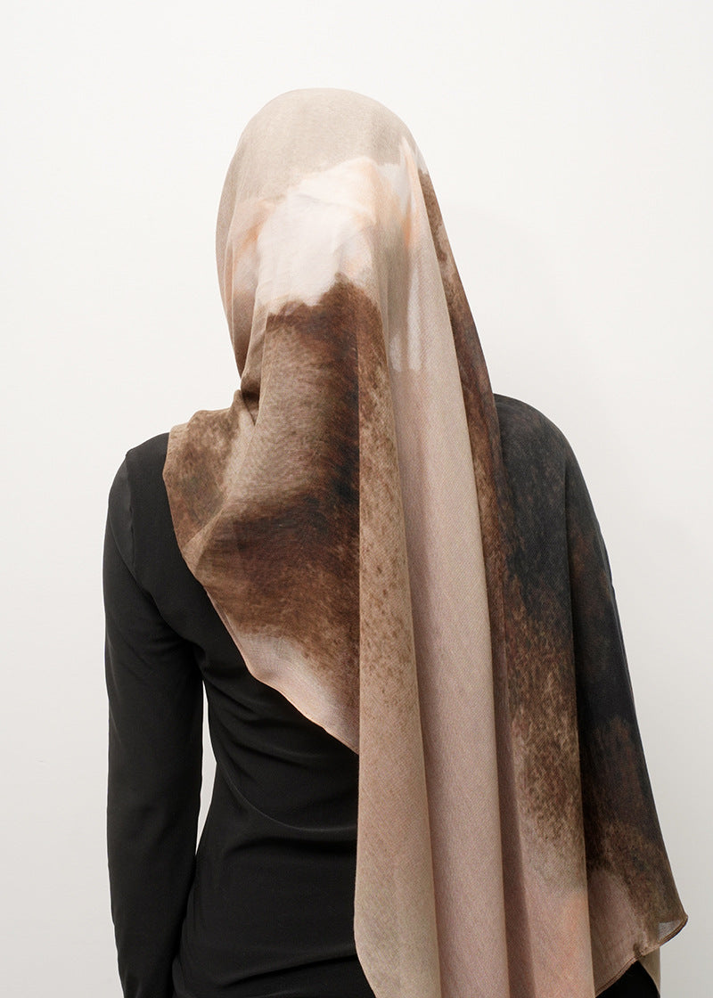 OLIVA Marbled Print Hijab