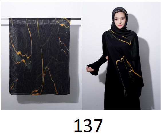 OLIVA Marbled Print Hijab