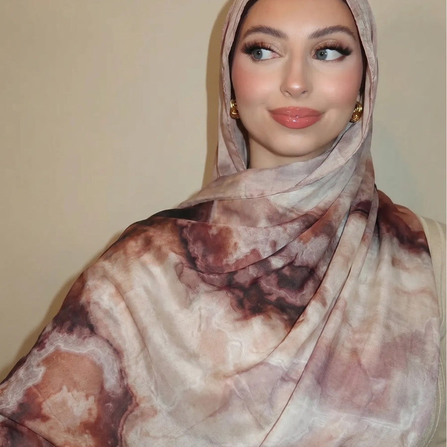 OLIVA Mosaic Print Scarf