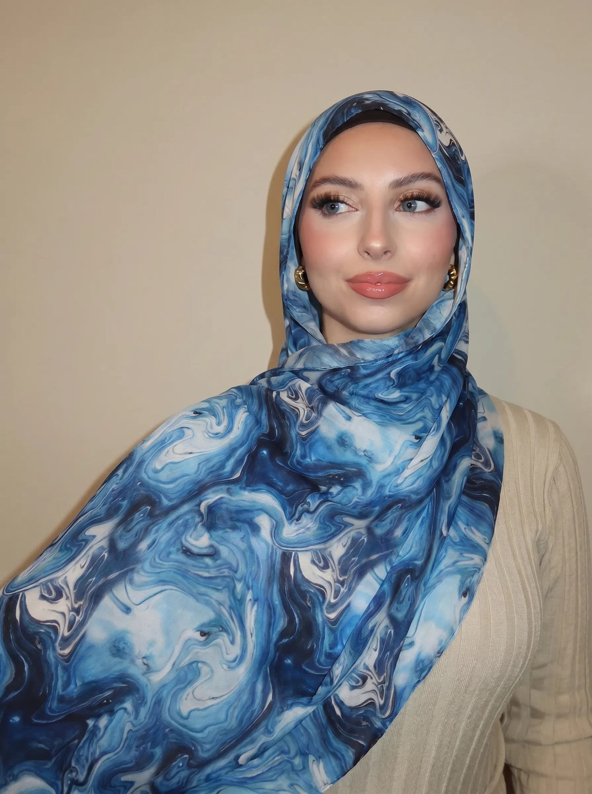 OLIVA Mosaic Print Scarf