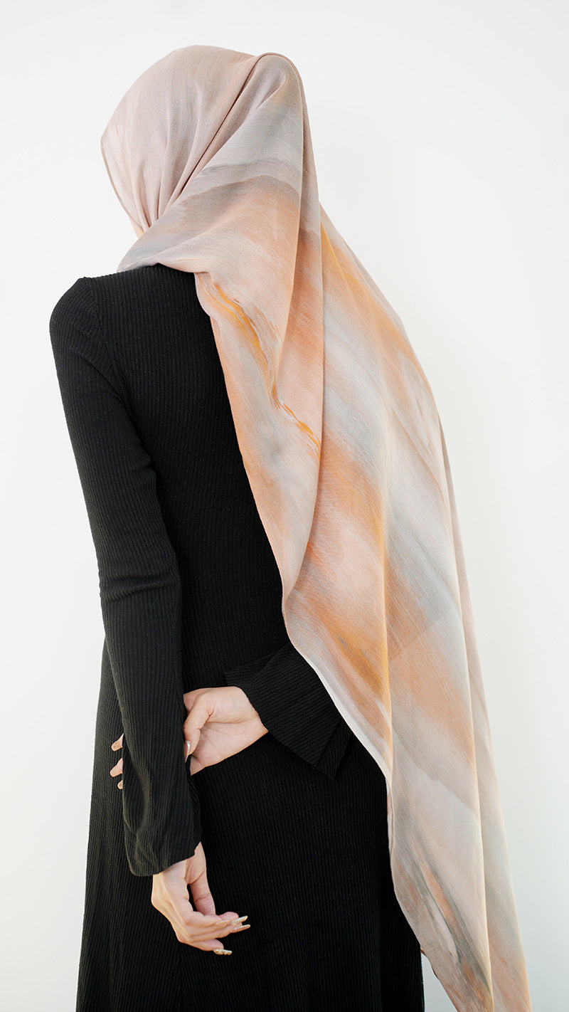OLIVA Marbled Print Hijab