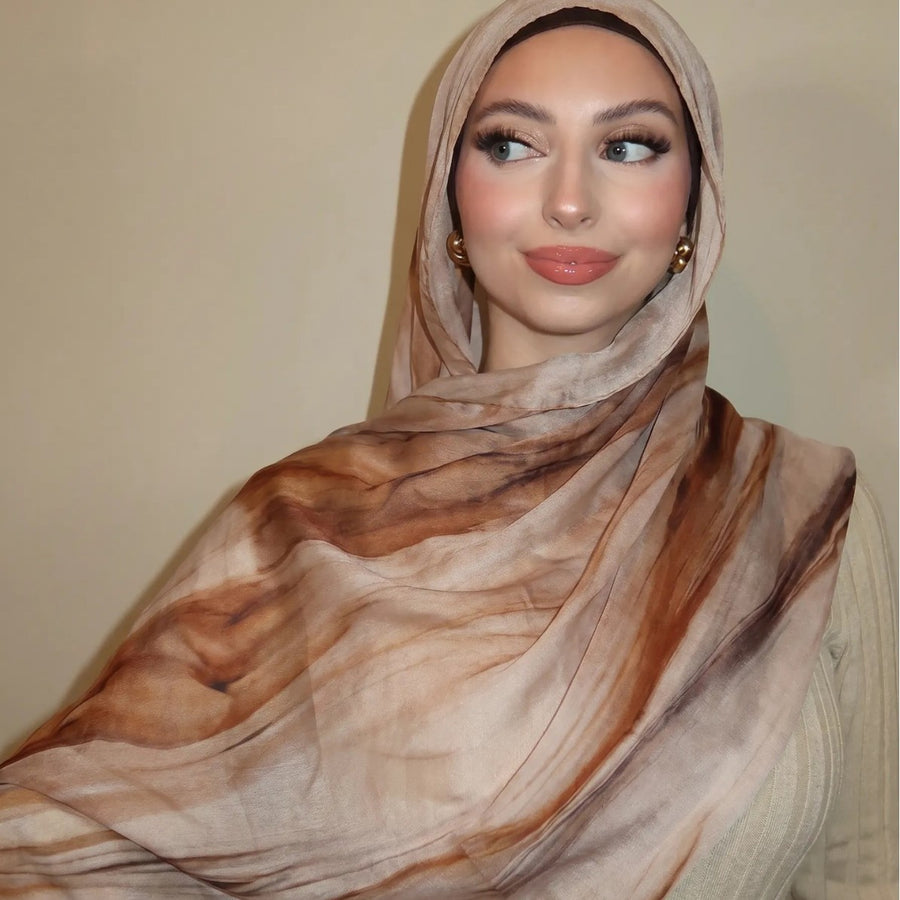 OLIVA Mosaic Print Scarf