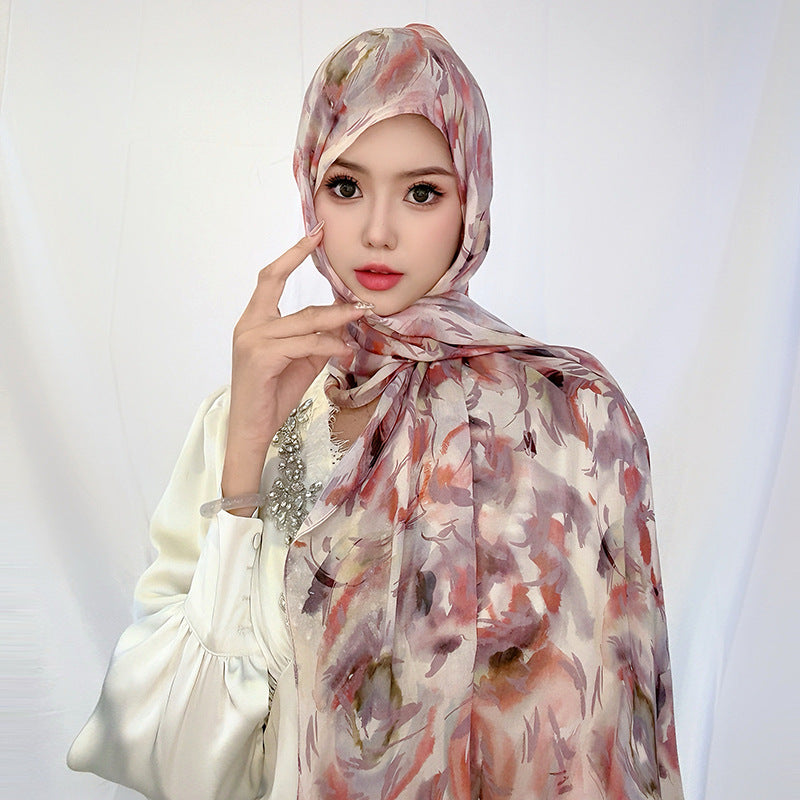 OLIVA Marbled Print Hijab