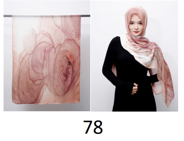 OLIVA Marbled Print Hijab
