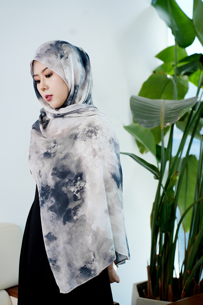 OLIVA Marbled Print Hijab