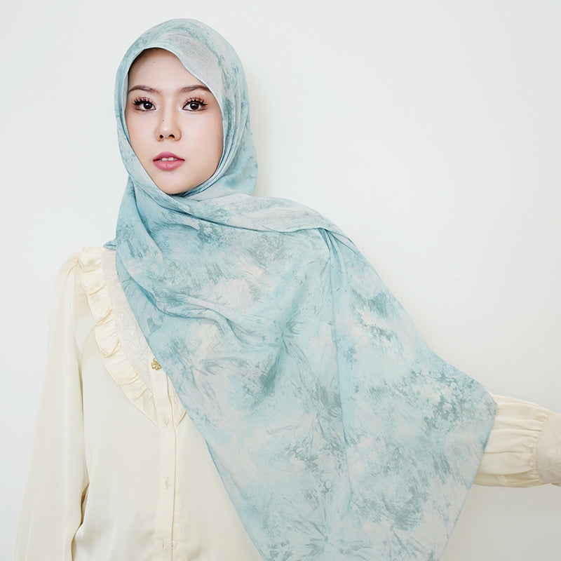 OLIVA Marbled Print Hijab